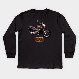 The Classic Suzuki GSX 1100 DOHC design by MotorManiac Kids Long Sleeve T-Shirt